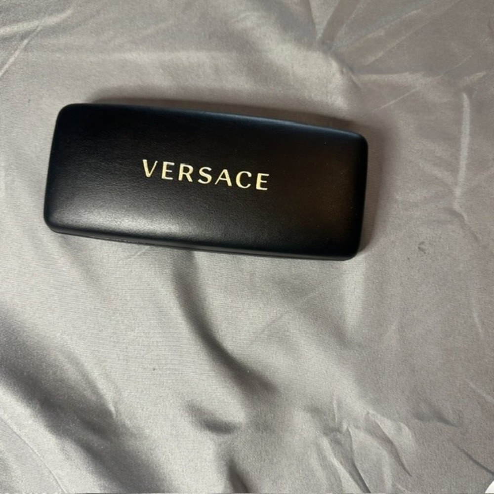 Versace‎ Black Hard Shell Sunglasses Case Gold Logo Eyewear Protector Luxury